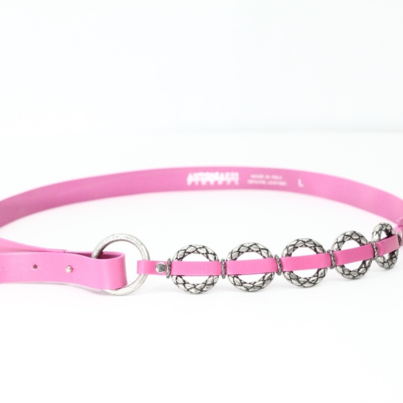 Antoniazzi Firenze Women Leather Large Belt New Italian Pink made in Italy